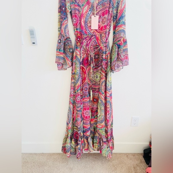 Alexis Pink multicolor geometric Charisma Mystic printed Maxi dress S NWT - Picture 2 of 13